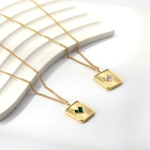 Nuevo Collar Elegante con Diamantes para Mujer, Collares de Acero Inoxidable con Ojo Azul, Chapado en Oro de 18K, Collar Hipoalergénico con Circonita - Product Image 4