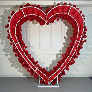 Arco <span class=keywords><strong>de</strong></span> Flores en Forma <span class=keywords><strong>de</strong></span> Corazón <span class=keywords><strong>de</strong></span> Hortensia Roja Más Vendido - Suministros <span class=keywords><strong>de</strong></span> Decoración <span class=keywords><strong>de</strong></span> Bodas con Flores Artificiales <span class=keywords><strong>de</strong></span> Alta Calidad - Product Image 5