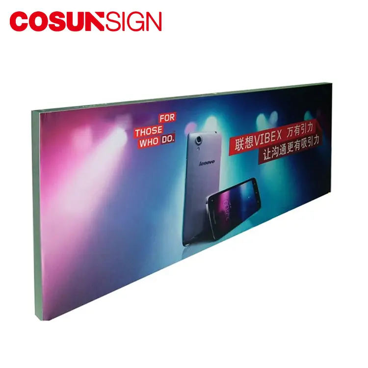 Led Luminous Outdoor Display Slim Portable Fabric Advertising Light Box Sign