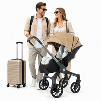 Poussette bébé pliable en alliage d'aluminium léger 3 en 1, poussette bébé pliable OEM ODM personnalisée