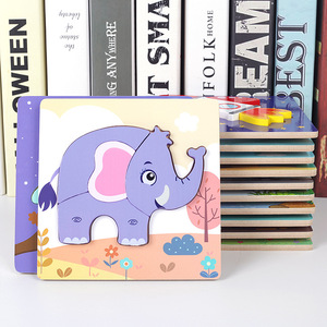 Nuovo Design educativo 3D <span class=keywords><strong>Puzzle</strong></span> fai da te Building Block <span class=keywords><strong>animali</strong></span> tavola di <span class=keywords><strong>legno</strong></span> vendita calda giocattoli educativi Montessori - Product Image 6