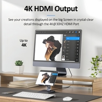Support de tablette léger à angle de vue réglable avec hub d'extension pour alimentation et données à prix compétitif