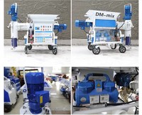 Machine à projeter le béton et le mortier à double moteur 5,5 kW avec pompe