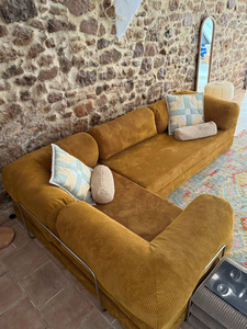<span class=keywords><strong>Canapé</strong></span> modulaire en forme de L Voxhome, <span class=keywords><strong>canapé</strong></span>-lit 1, 2 ou 3 places, ensemble de canapés de <span class=keywords><strong>style</strong></span> nordique en velours côtelé, meubles de salon pour hôtel - Product Image 1