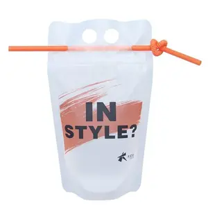 Custom Edible Takeaway Packing For Milk Lemon Tea Zipper Bag Package Stand Up Pouch Bags