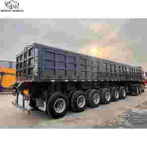 Camion de livraison minier industriel lourd à 6 essieux, remorque à benne latérale hydraulique de 45 m³ - Product Image 3