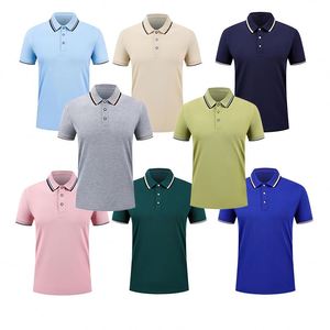 Logo personnalisé Broderie Impression Manches Courtes Coton Peigné École Sport Hommes Polo - Product Image 5