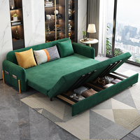 Sofá Cama Modular de Lujo, Moderno, Accesible, Multifuncional, Plegable, de Metal y Tela, para Sala de Estar, con Conexión a Internet