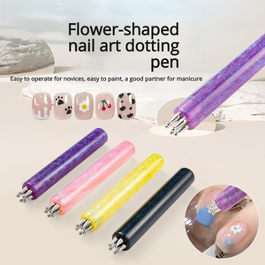 New Style Nail Styling Pen Dot Flower Pen Acrylic Material Nail Dot Ball Pen Petal Flower