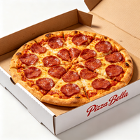 Boîte à pizza carrée écologique en gros, réutilisable, robuste, en carton ondulé, pour restaurants et traiteurs
