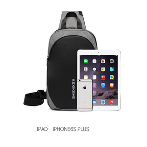 Tas Selempang Kecil MARKSMAN untuk Pria, Tas <span class=keywords><strong>Anti</strong></span>-maling Desainer Baru, Tas Olahraga Tahan Air untuk Santai, Lari, dan Gym dengan Pengisian Daya USB - Product Image 6