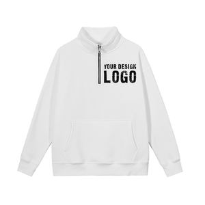 Sudadera con Capucha para Hombre, Estilo Urbano, Cierre de Cremallera, Cuello Alto, Color Sólido, Informal, de Algodón, Holgada, para Exteriores - Product Image 5