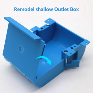 Duy nhất băng đảng làm việc cũ hộp với mặt bích và có thể điều chỉnh gắn tabs không kim loại 18 Cubic inch nông switch & hộp ổ cắm - Product Image 4