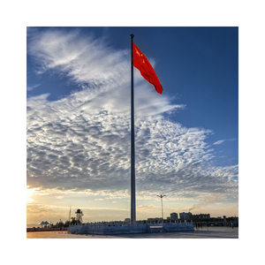 Système de treuil automatique conique en acier inoxydable de 10m 20m Grand mât de drapeau extérieur avec levage et abaissement intégrés pour drapeaux - Product Image 6