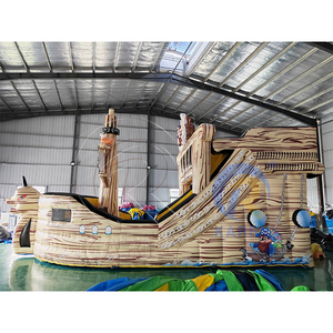 Outdoor Heavy Duty PVC Commercial Inflatable Jumper <b>Slide</b> Combo <b>Large</b> Pirate Ship Jumping Bounce House Castle for Kids Playing - Product Image 5