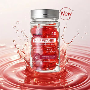 Private Label Veganistische Hydraterende Haar Serum <span class=keywords><strong>Capsules</strong></span> Gember Doordrenkte Keratine Zijde Proteïne Vitamine B5 Versterking Van Biologisch Haar - Product Image 1