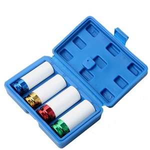 Tire Protection Socket Set 4 Pieces Metric 45 Steel Electrophoresis Boxed Auto Repair Tools - Product Image 2