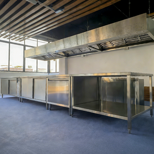 HELAXEN Ticari Paslanmaz Çelik Tezgah Ayarlanabilir Yükseklikli Ayaklar 300kg/m Yük Kapasitesi-Mutfak Hazırlık İstasyonu Temiz Hijyenik - Product Image 6