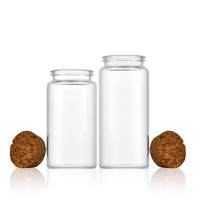 Bouteilles Vides de 37mm de Large avec Bouchons en Liège, Bouteilles en Verre pour Messages de Vœux, Flacons, Pots en Verre pour Pouding avec Bouchon en Liège