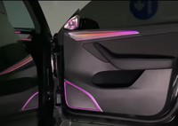 Lumière ambiante Cardoo pour Tesla Model Y 2024, éclairage LED dynamique 64 couleurs pour l'intérieur de la voiture, accessoires de mise à niveau de la lumière du cache-haut-parleur