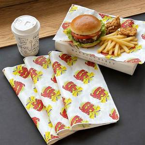 Custom Printed Biodegradable Eco-Friendly Disposable Wax <b>Paper</b> Sheets Food Grade Sandwich Burger Wrapping <b>Paper</b> Packaging - Product Image 6