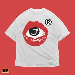 T-shirt Grafica Unisex con Design Labbra e Occhi, Maglietta Casual Trendy, Top di Tendenza per Ogni Giorno, Idea Regalo Unica - Product Image 1