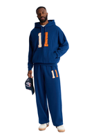 Ensemble de sport pour hommes avec sweat à capuche et broderie personnalisée bleu sarcelle, fabriqué par Caoton Fair à Guangzhou