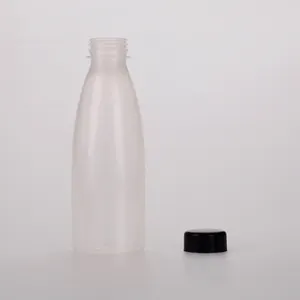 OEM botol susu cair transparan, botol susu cair 250ml 320ml 500ml PP plastik minuman untuk tahan suhu tinggi