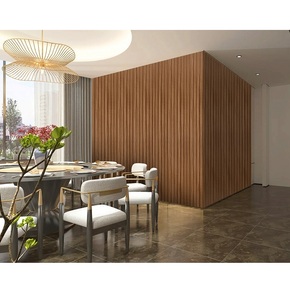 Paneles Decorativos de MDF de 18 mm con Estilo de Madera Acanalada para Arquitectura de Interiores, Espacios Habitables y Diseños Comerciales - Product Image 1