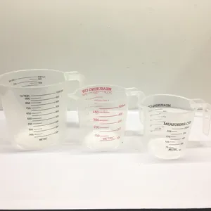 고품질 3 조각 플라스틱 측정 컵