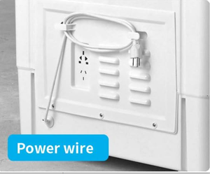 Lavadora Portátil Doble Mini, Capacidad de 18 kg, Semiautomática, con Bomba de Drenaje Integrada (Blanco y Negro) - Product Image 5