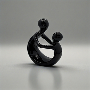 Figura Humana Abstracta de Cerámica en Blanco y Negro, Adorno de Escritorio, Decoración Moderna para el Hogar y la Sala de Estar - Product Image 5
