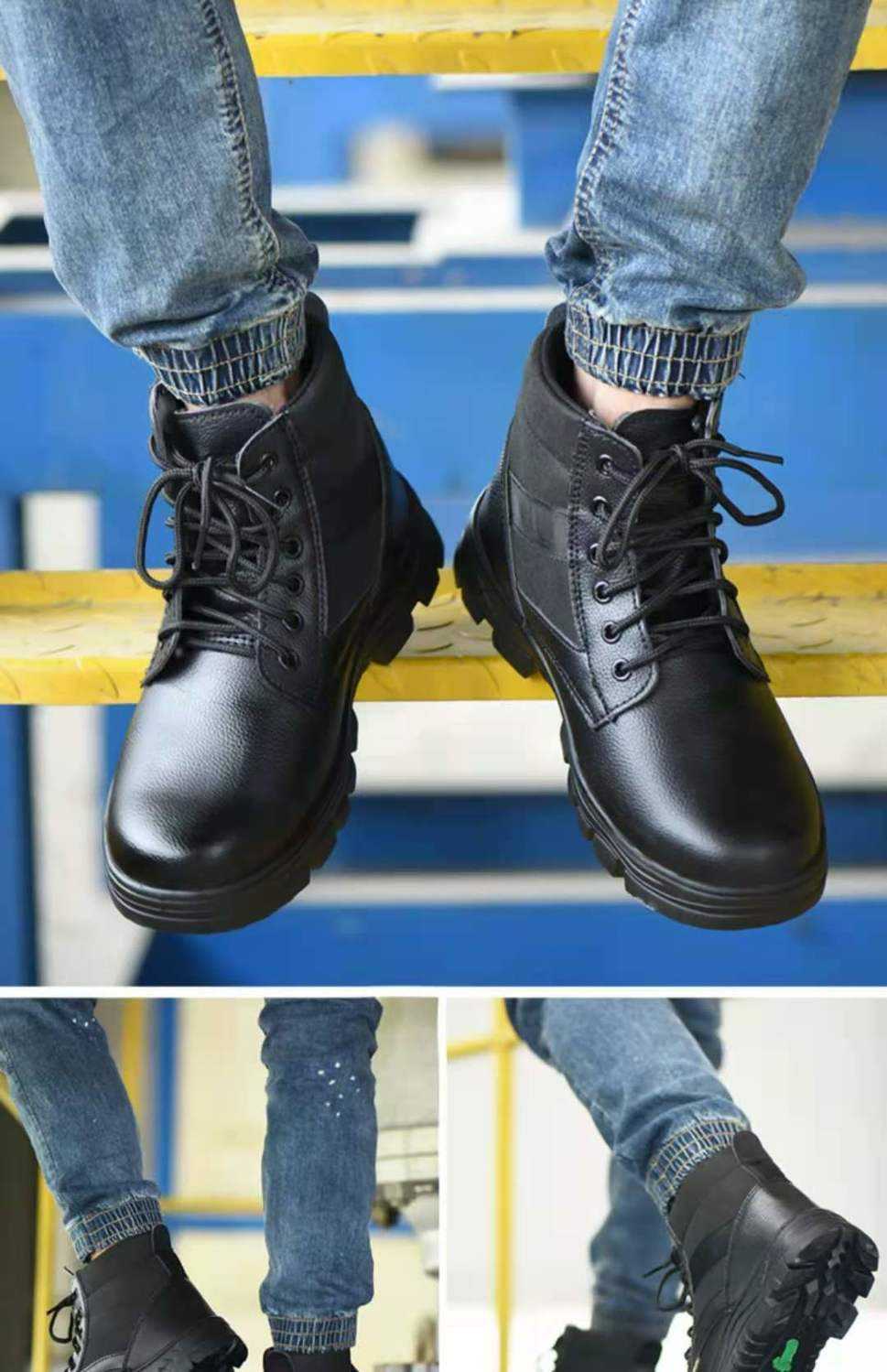 Gran oferta de botas con punta de acero para la nieve de otoño e invierno  para hombre, zapatos de seguridad Industrial, fábrica de construcción,  malla