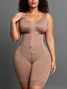 Body sculptant grande taille avec fermeture éclair à l'entrejambe, contrôle du ventre, gaine amincissante sous la poitrine, rehausseur de fesses pour <span class=keywords><strong>femme</strong></span> - Product Image 4
