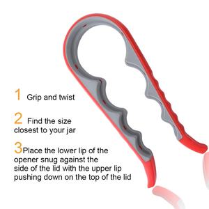 친환경 4 in 1 다목적 캔 오프너 수동 고무 병 오프너 - Product Image 5