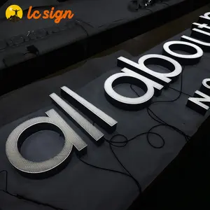 Outdoor Store Company Brand Logo 3D Led Letter Sign Frontlit Business Led Signs For Business Signs Logo Outdoor