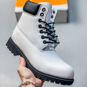 Botas de Tobillo de Cuero de Lujo para Hombre, Diseño de Alta Gama, Impermeables, con Cordones, Estilo Workwear, para Exteriores y Uso Casual - Product Image 5