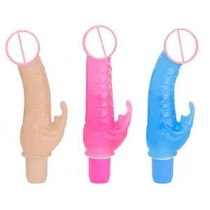双电机振动g点7.5英寸透明阴茎假阴茎振动器性玩具