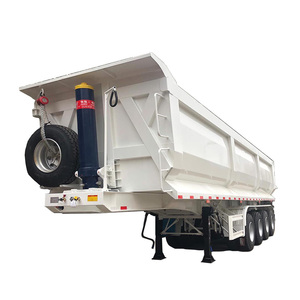 Semirremolque de volteo trasero de acero de alta eficiencia tipo U de 4 ejes, nuevo, 30000 kg de carga útil para transporte de ingeniería transfronterizo - Product Image 1