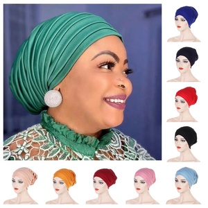 Zifeng OEM Turban de Luxe <span class=keywords><strong>Durag</strong></span> Nouveau Chapeau <span class=keywords><strong>Femme</strong></span> Africaine Musulman Multi-Couches - Product Image 2