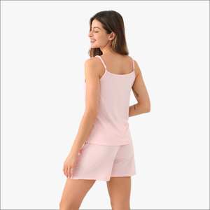 Conjunto de Pijamas para Mujer, Ropa de Dormir Informal Ajustada, Camisola de Encaje y Pantalones Cortos, Conjunto de Lencería para Mujer - Product Image 3