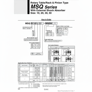 MSQB10L5แบบจำลองโต๊ะหมุนนิวเมติก SMC - Product Image 1