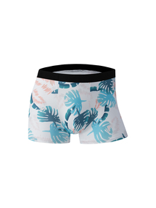4 pièces de caleçons de sport pour hommes, taille mi-haute, à motif animalier, en tricot, confortables, respirants, antibactériens, à séchage rapide - Product Image 3