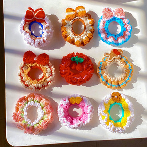 Élastique à cheveux printemps-<span class=keywords><strong>été</strong></span> fait main au crochet, motif muguet - Product Image 1