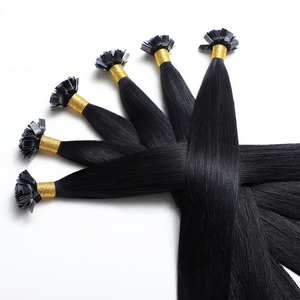 Estensioni per capelli brasiliani all'ingrosso con cheratina naturale grezza, punta <span class=keywords><strong>I</strong></span>/<span class=keywords><strong>U</strong></span>/V/K, allineate alle cuticole, capelli umani lisci come seta - Product Image 4