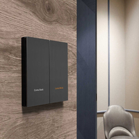 Sistema de automatización de interruptor inteligente dorado de diseño moderno clásico Interruptor de panel de luz de pared KNX Unidad de control de hotel en casa