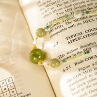 Collier en alliage de zircon synthétique vert perlé pour femme TANGPEI, bijoux de mode