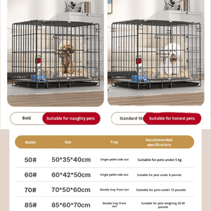 <span class=keywords><strong>Cage</strong></span> pour chien de petite et moyenne taille, renforcée, pliable, en fil métallique solide, pour chiens et chats, utilisation en intérieur - Product Image 6
