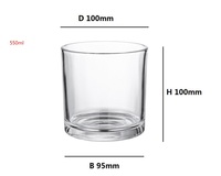 Cadeau parfumé clair de pot de verre de bougie de pot de bougie avec le couvercle en verre