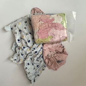 Chiffons d'essuyage industriels en coton 100% recyclé, couleurs mélangées claires, forte absorption d'eau et d'huile - Product Image 1